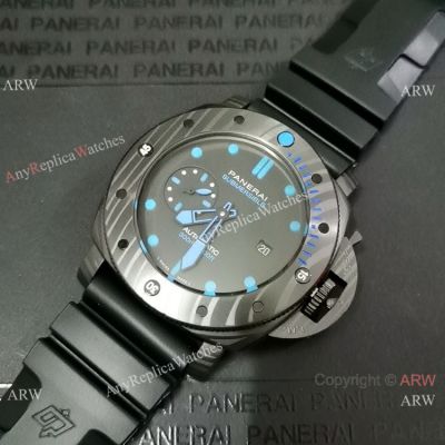 New Style Panerai Submersible Rubber Strap Carbotech PAM01616 47mm Watch